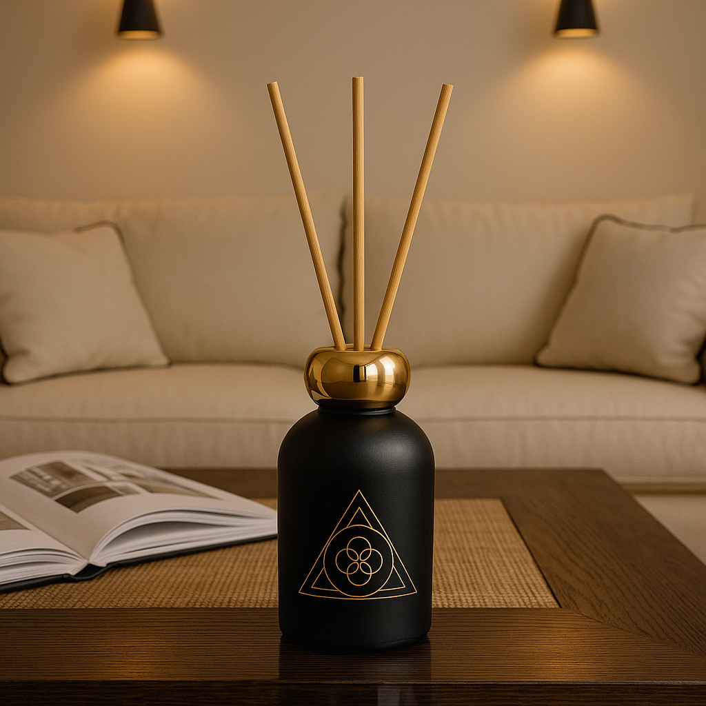 diffuseur de parfum intérieur luxe thé blanc ambiance élégante