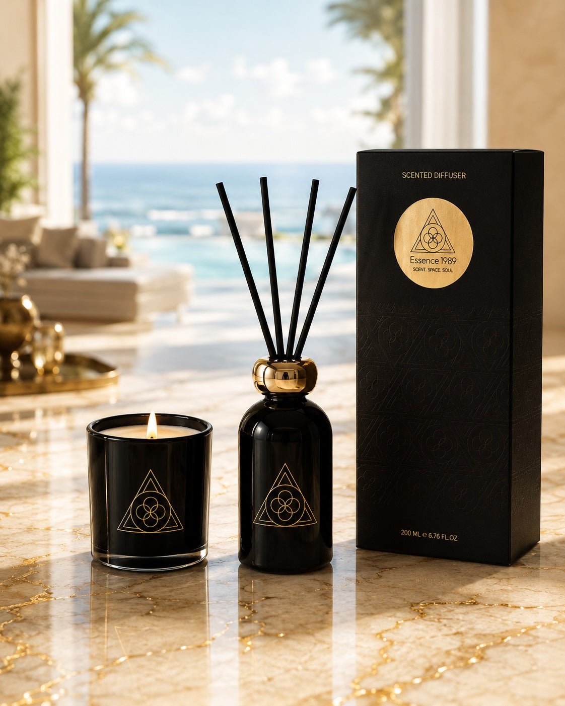 Coffret White Tea – Diffuseur & Bougie Parfumés de Luxe | ESSENCE1989& - ESSENCE 1989Coffret CadeauE1989-COFFRET-WT-200-260