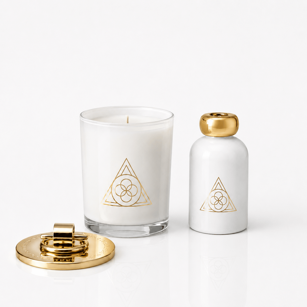 Coffret White Tea ESSENCE 1989 — Diffuseur et Bougie Parfumée Verre Blanc

