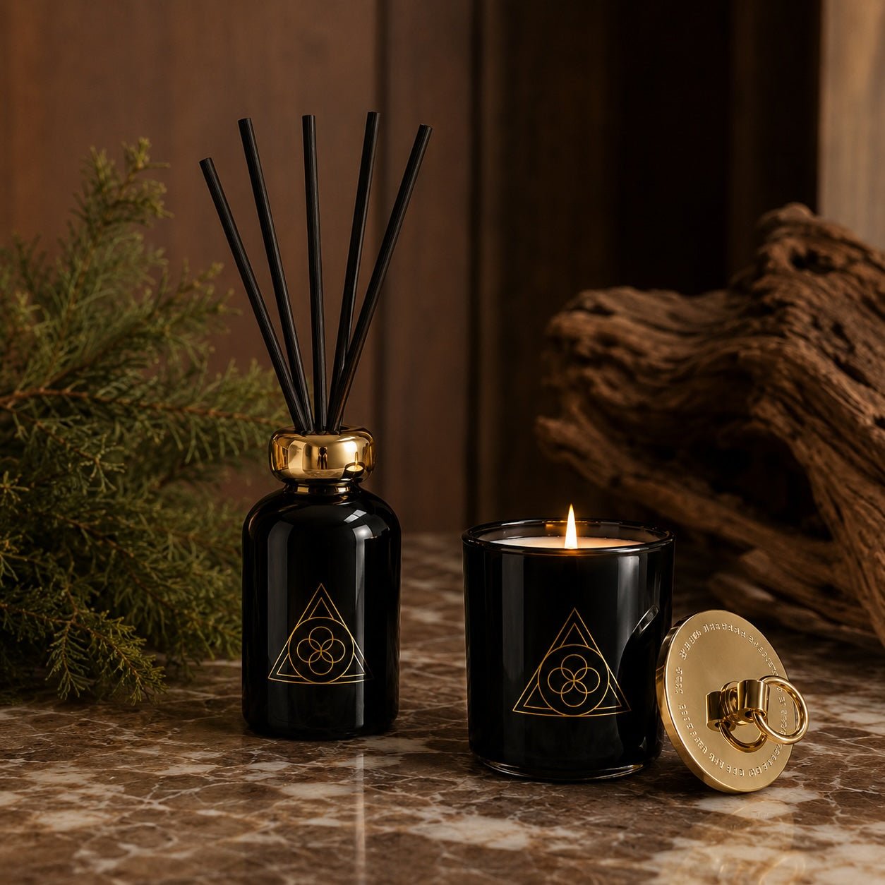 Coffret Mystic Cedar – Diffuseur & Bougie Parfumés de Luxe | ESSENCE1989 - ESSENCE 1989Coffret CadeauE1989-COFFRET-WT-200-260