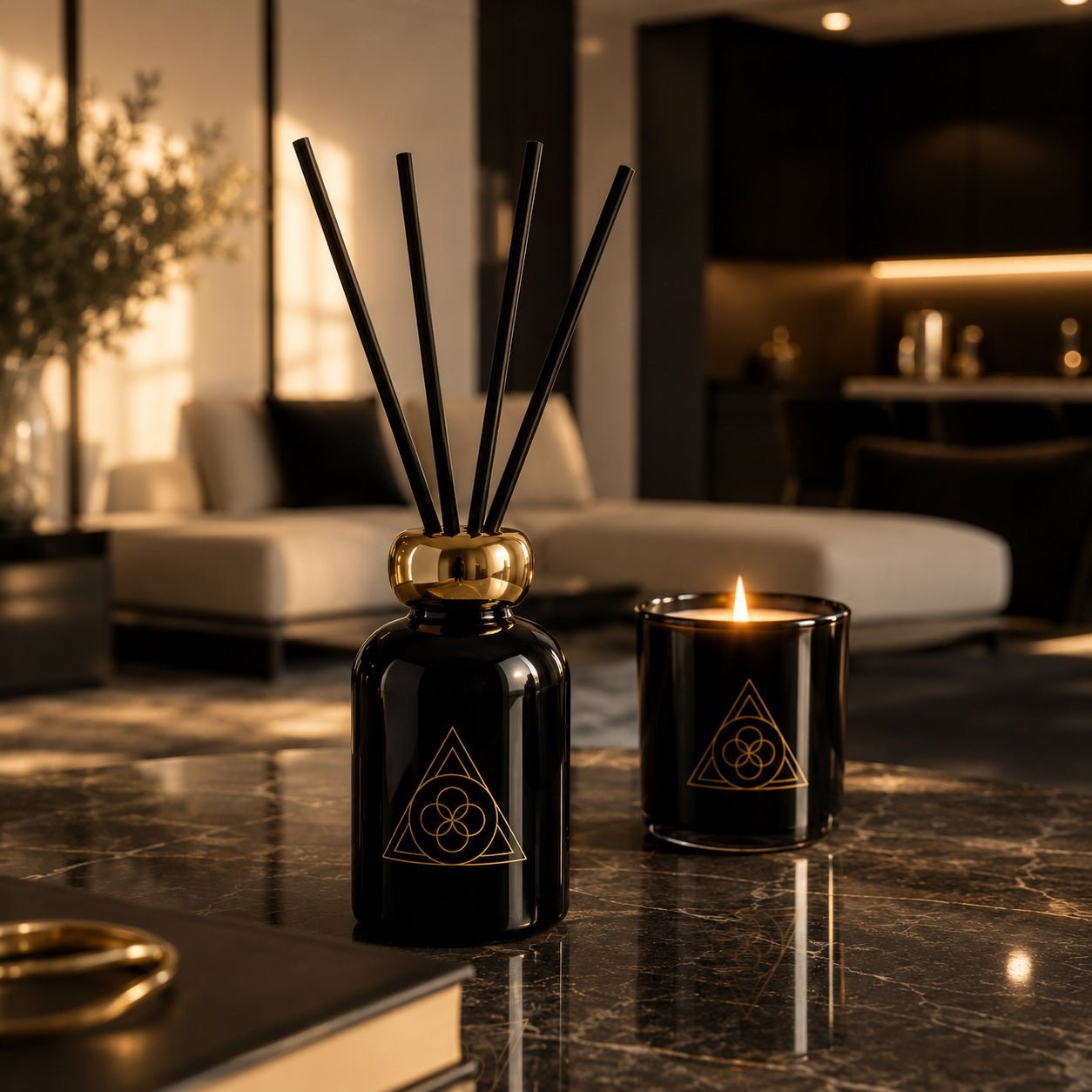 WHITE TEA GIFT SET – LUXURY REED DIFFUSER & SCENTED CANDLE | ESSENCE1989 - ESSENCE 1989Coffret CadeauE1989-COFFRET-WT-200-260